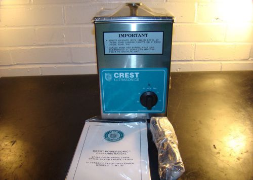 Crest cp200t, 1/2 gal ultrasonic cleaner, benchtop, timer, cover, 115v, .7a/kt1/ for sale