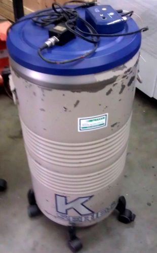 Taylor wharton liquid nitrogen cryogenic 3k storage tank  w wheels, racks, alarm for sale