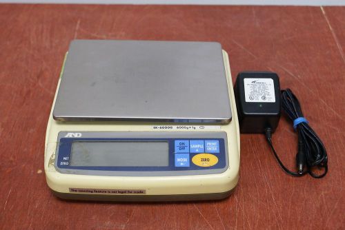A&amp;D (AND) EK-6000g Electronic Digital Jewelry Scale Legal For Trade w/ Adapter