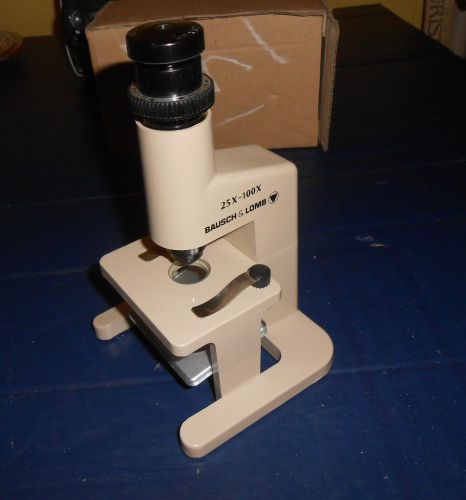BAUSCH LOMB MICROSCOPE IN THE BOX 25X X 100X  STUDENT