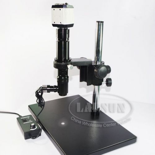 0.5X Eyepiece 200X Coaxial Light C-mount Lens +USB VGA Microscope Camera for PCB