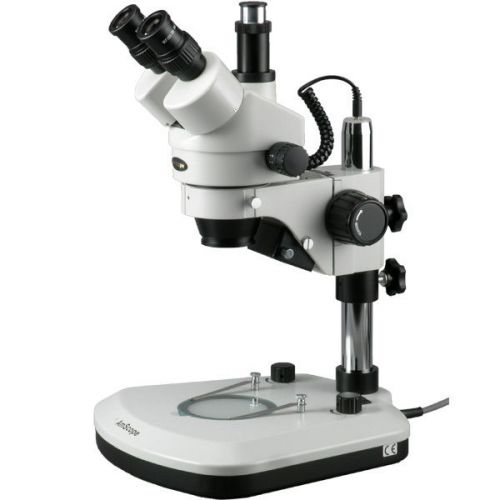 New LED Trinocular Stereo Zoom Microscope 3.5X-90X
