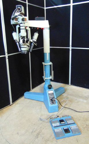 Jkh weck surgical dual head microscope with foot control - powers on! s665 for sale