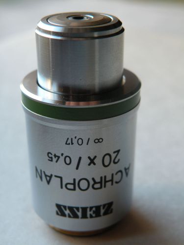 New!  CARL ZEISS microscope   objective ACHROPLAN  20x /0,45 inf./ 0,17