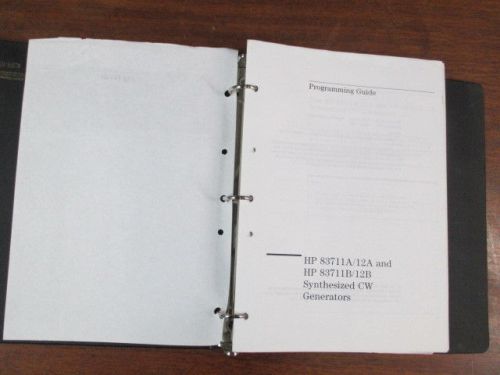 HP Programmiong Guide Manual 83711A/12A, 83711B/12B, Synthesized CW Generators
