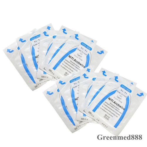 1 Pack/10pcs Dental Orthodontic NITI Thermal Activated Round Arch Wires all size