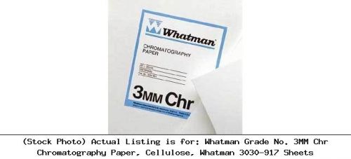 Whatman Grade No. 3MM Chr Chromatography Paper, Cellulose, Whatman 3030-917