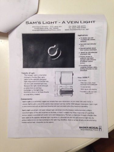 Vein Light By Wagner Medical $850 Retail, Sam&#039;s Light