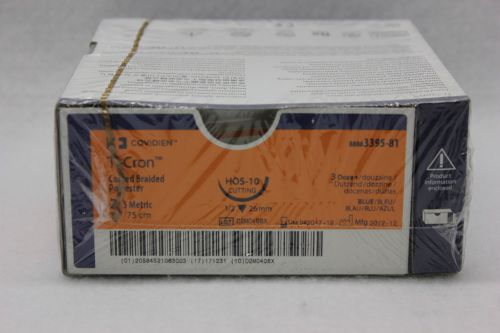 Covidien Ref # 3395-81 Ti-Cron Coated Braided Polyester 5 Met. 75cm (Box of 36)
