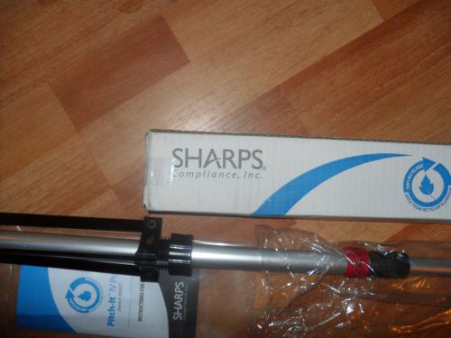 Sharps Pitch-It IV Pole #30007 NEW Adjustable IV FLUID HOLDER ON WHEELS IV POLE