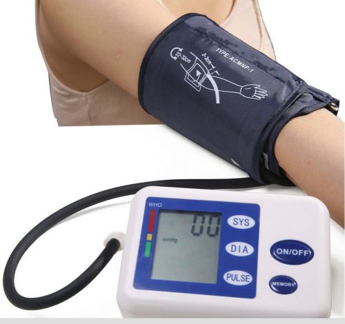 LCD Digital Arm Blood Pressure Upper Automatic Monitor Heart Beat Meter