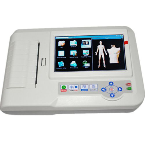 ECG EKG  //* Portable Digital 6-channel Electrocardiograph Machine with Software