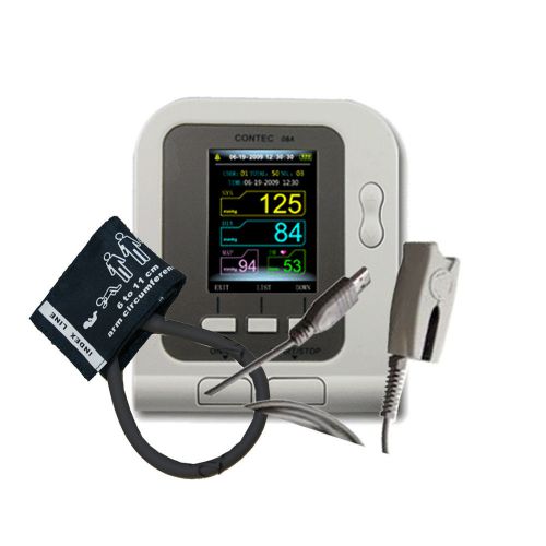 NEW Digital Blood Pressure Oximeter HR/ SPo2/ NIBP Free Spo2 Probe 8a