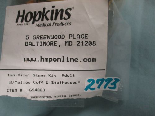 694863 hopkins iso-vital signs kit - adult for sale