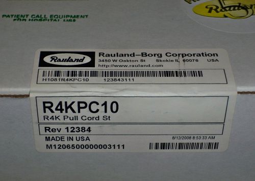 Rauland  - Borg Responder Nurce Call R4KPC10 Pull Cord Station, NEW, F/S