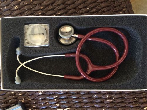 PT# 9004816 Stethoscope Adscope Pro Plus Prof Burgundy 22&#034; 2Hd Adlt SS Henry Sch