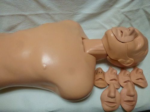 Ambu CPR Training Manikin Dummy Includes 6 Faces and Headbag