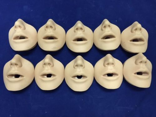 Lot x 10 Simulaids CPR Training EMT Adult Manikin Face Mouth/Nose Piece 100-2023