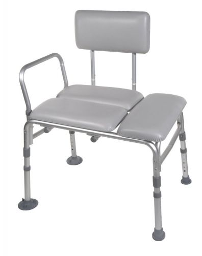 Drive Medical Padded Seat Transfer Bench, Gray