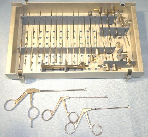 Stryker small joint arthroscopy cannula trocar forceps &amp; probe set for sale