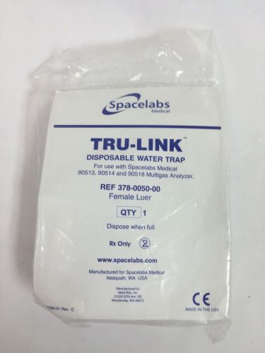 Spacelabs medical 378-0050-00 tru-link disposable water trap female luer for sale