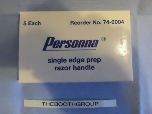 PERSONNA #74-0004 SINGLE-EDGE PREP RAZOR HANDLE----PACK OF 5 RAZOR HANDLES