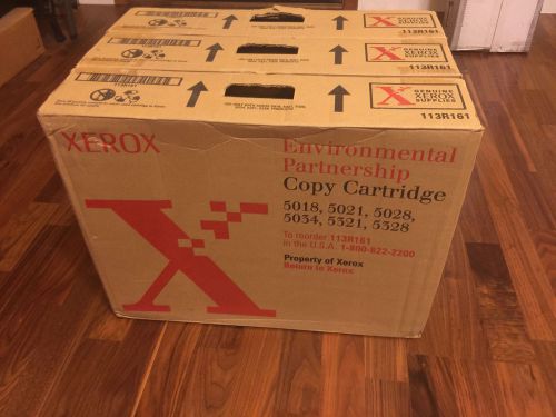 Three (3) 113R161 Genuine New Xerox Copy Cartridge 5018 5028 5034 5321 5328