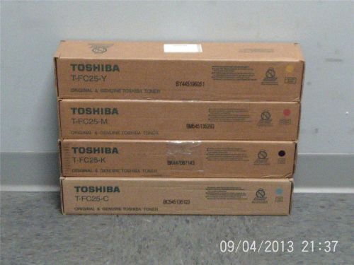 New Genuine Toshiba Toner Cartridges type T-FC25 CYMK