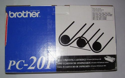 Genuine Brother PC-201 Fax Film Ribbon Cartridge New NIB OEM PC 201 MFC