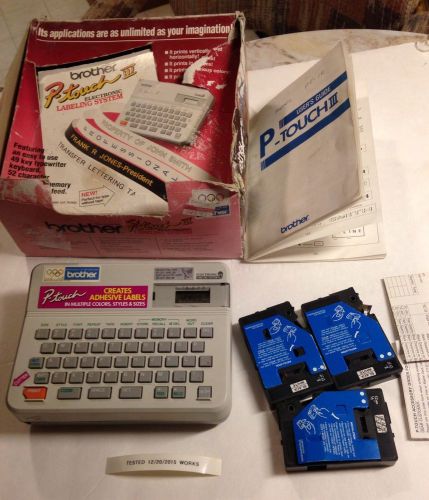 Brother P-Touch Model PT-10 Label Maker Home Office Labeling System Tested Works