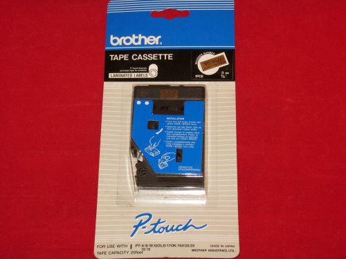 NEW Brother P Touch 1 Pack Black On Gold TC-90Z1 Laminated Tape Labels TC90Z1