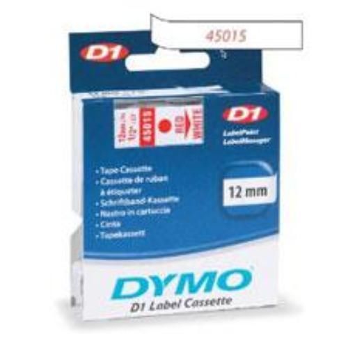 Sanford D1 Electronic Tape Cassettes Dymo 1/2&#039;&#039; Red On White