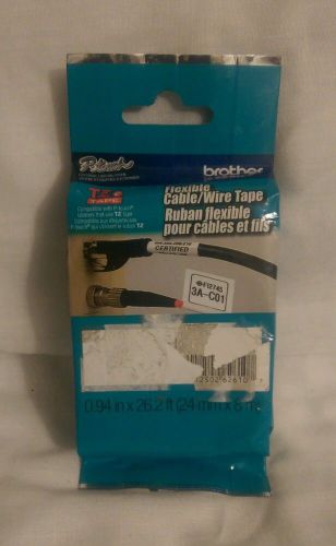 BROTHER FLEXIBLE CABLE  WIRE MARKING LABEL TAPE TZe-FX231  1/2&#039; 12mm P Touch
