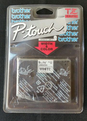 Lot of 2 Brother p touch tz 12mm white tape red ink