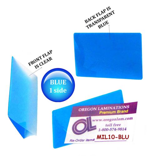 Blue/clear military card laminating pouches 2-5/8 x 3-7/8 qty 100 by lam-it-all for sale