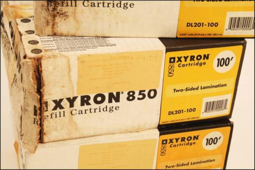 (3) Xyron 850 Refill Cartridge Lot 100&#039; Double Sided Laminate DL201-100 two NEW