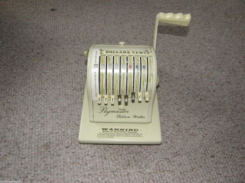 Antique vintage paymaster ribbon writer series 8000 check banking finance for sale