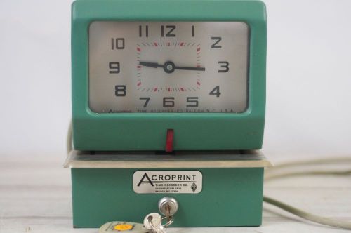 VINTAGE ACROPRINT ELECTRICAL TIME RECORDER 150nr4 ~ WORKING CONDITION