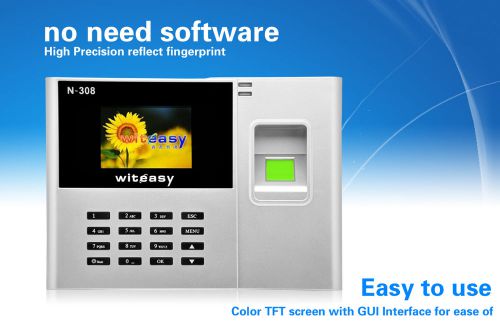 Color TFT Fingerprint Attendance Biometric Time Recording Machine