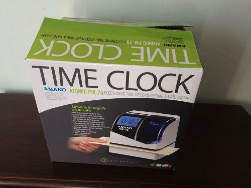 Amano Atomic Time Clock Recorder PIX-75 Time Card Clock