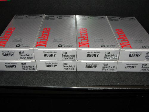 New Lot of 8 Nukote B86HY High Yield IBM Selectric II Black Correctable Film NOS