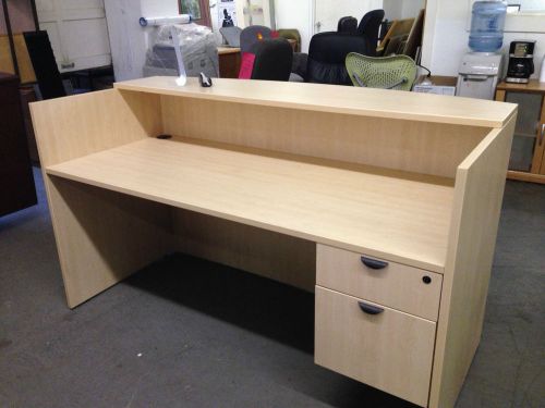 Reception area desk in maple color laminate by regency office furniture for sale