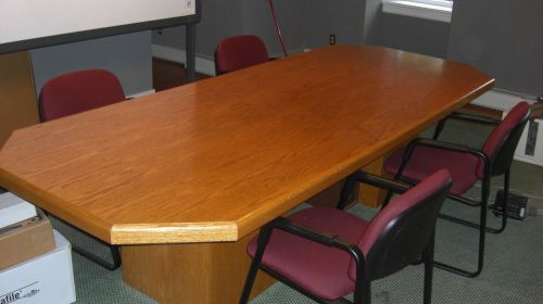 Oak Conference Boardroom Table 10 ft x 4ft with Chairs