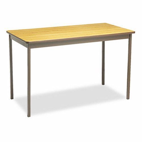 Barricks Utility Table, Rectangular, 48w x 24d x 30h, Oak (BRKUT244830LQ)