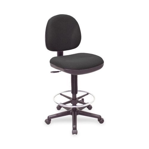 Lorell pneumatic adjustable multi-task stool -black -24&#034;x24&#034;x50.5&#034; for sale