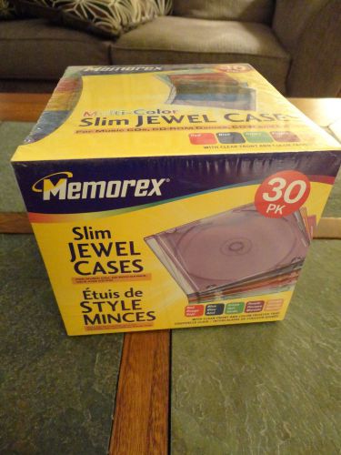 Memorex Multi-Color Slim Jewel Cases, NEW!