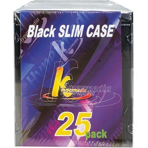 KHypermedia Slim Jewel Cases (Black  25-Pack) (Discontinued by Manufacturer)