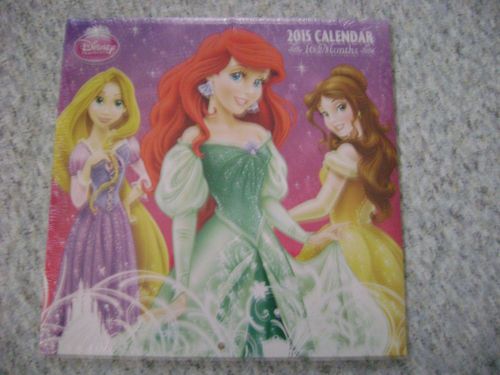 DISNEY&#039;S PRINCESS 2015 - 16 MONTH WALL CALENDAR~SEALED IN PLASTIC