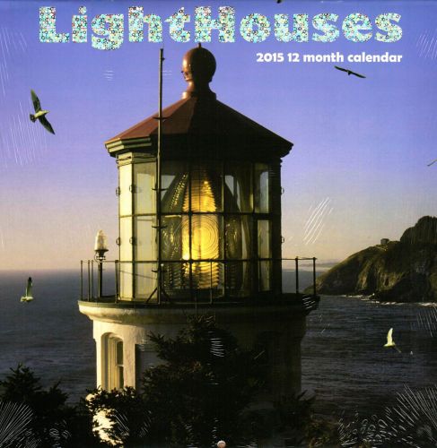 Lighthouses - 2015 12 Month Wall Calendar - NEW 2015