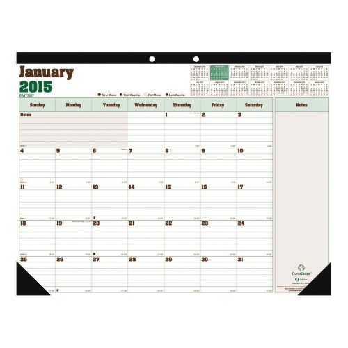 Blueline Monthly Desk Pad, DuraGlobe, July 2014 to July 2015, 22 x 17 inches, S